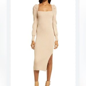 Nordstrom beige sweater dress